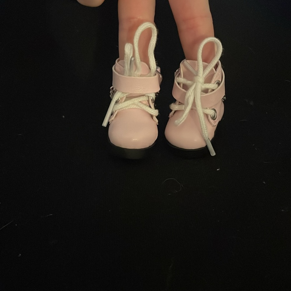 SALE-Labubu Pink Designer Boots with Chain Detail - Picture 2 of 6